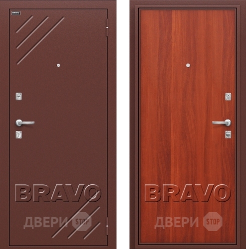 Входная металлическая Дверь Bravo Оптим Стандарт Итальянский Орех в Жуковский