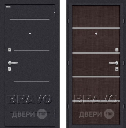 Входная металлическая Дверь Bravo Оптим Лайн Венге в Жуковский