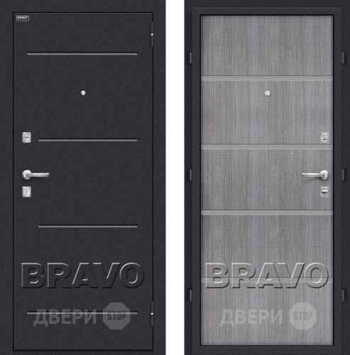 Входная металлическая Дверь Bravo Оптим Лайн Грей в Жуковский