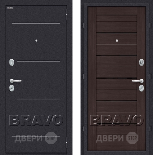 Входная металлическая Дверь Bravo Оптим Техно Венге в Жуковский