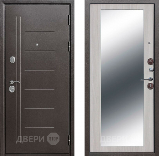 Входная металлическая Дверь Цитадель Троя с зеркалом Лиственница в Жуковский