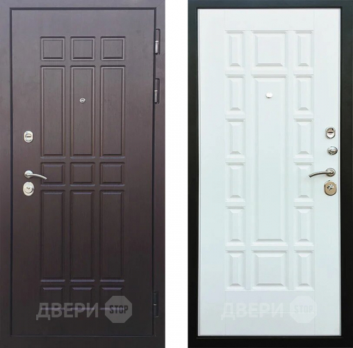 Входная металлическая Дверь Шелтер (SHELTER) Квадро Белый ясень в Жуковский