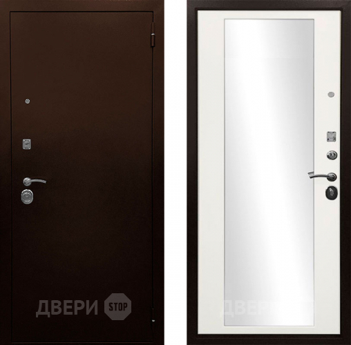 Дверь Ратибор Троя 3К зеркало Белый матовый в Жуковский