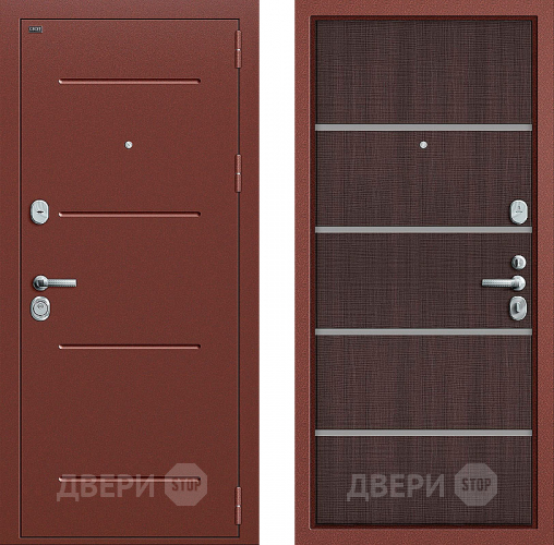 Входная металлическая Дверь Groff Т2-204 Wenge Crosscut в Жуковский
