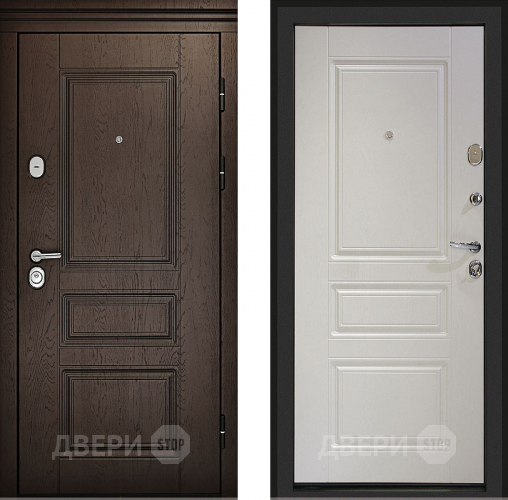 Входная металлическая Дверь (Дверной Континент) Аликанте Белый ясень в Жуковский