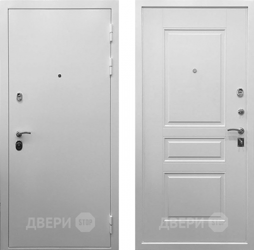 Входная металлическая Дверь Ратибор Бланко 3К Белый матовый в Жуковский