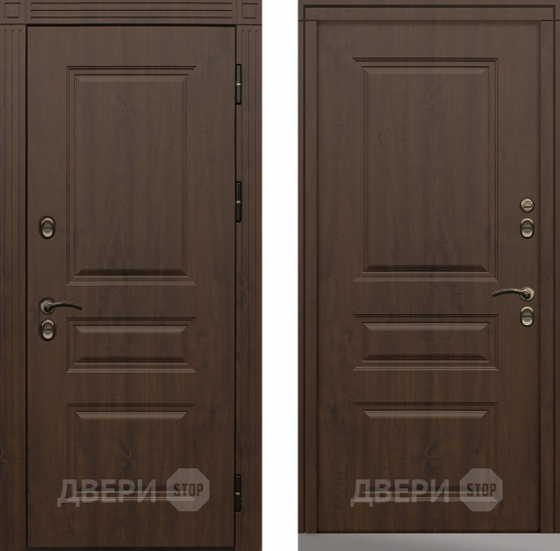 Входная металлическая Дверь Сибирь Термо-Премиум темный дуб в Жуковский