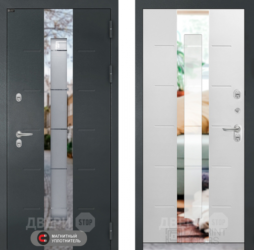 Входная металлическая Дверь Лабиринт (LABIRINT) Тундра с терморазрывом и стеклопакетом в Жуковский