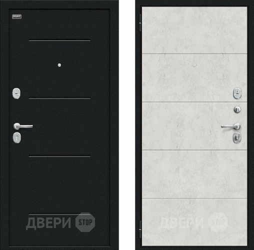 Входная металлическая Дверь внутреннего открывания Bravo Граффити-1 Инсайд Букле черное/Look Art в Жуковский