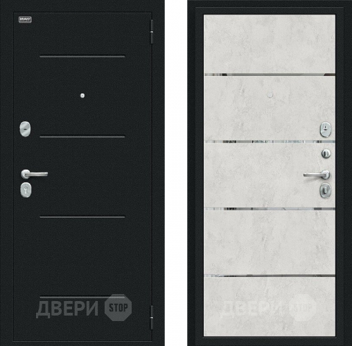 Входная металлическая Дверь Bravo Лайн Букле черное/Look Art в Жуковский