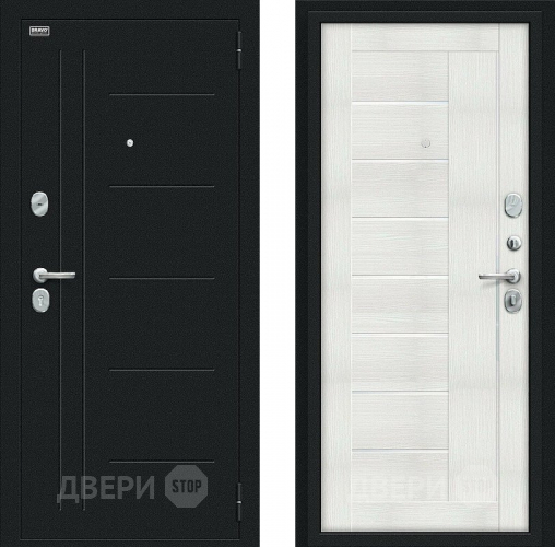 Входная металлическая Дверь Bravo Проф Букле черное/Bianco Veralinga в Жуковский