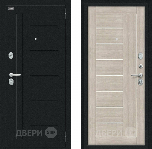 Входная металлическая Дверь Bravo Проф Букле черное/Cappuccino Veralinga в Жуковский