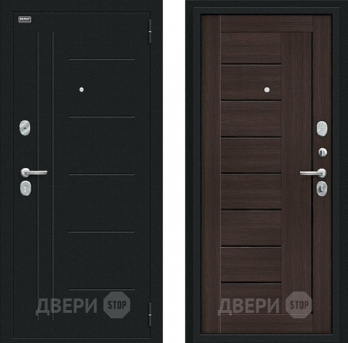 Входная металлическая Дверь Bravo Проф Букле черное/Wenge Veralinga в Жуковский