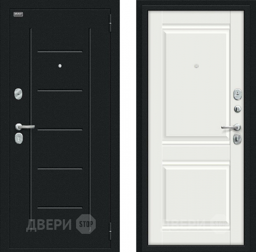 Входная металлическая Дверь Bravo Некст Kale Букле черное/Off-white в Жуковский