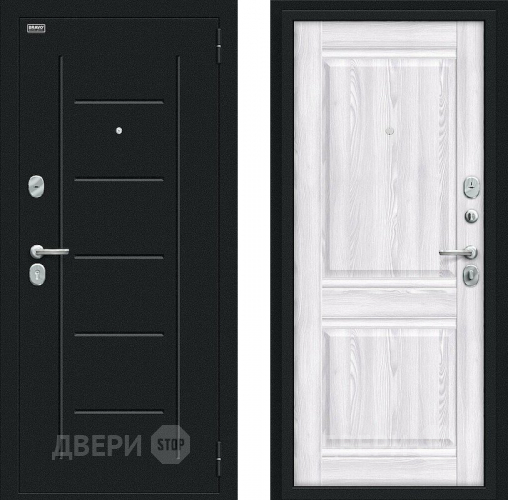 Дверь Bravo Некст Kale Букле черное/Riviera Ice в Жуковский