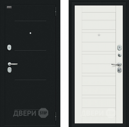 Входная металлическая Дверь Bravo Сити Kale Букле черное/Off-white в Жуковский