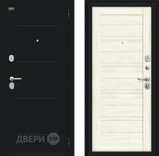 Дверь Bravo Сити Kale Букле черное/Nordic Oak в Жуковский
