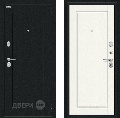 Дверь Bravo Сьют Kale Букле черное/White Wood в Жуковский