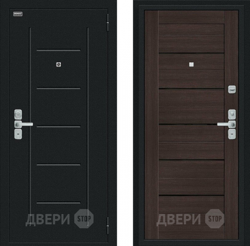Дверь Bravo Райт Букле черное/Wenge Veralinga в Жуковский