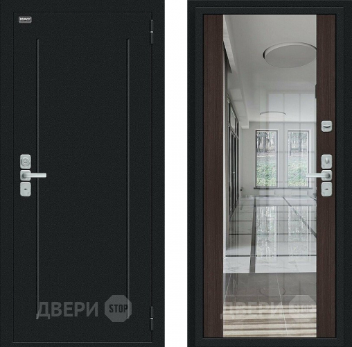 Входная металлическая Дверь Bravo Глори Букле черное/Wenge Veralinga в Жуковский