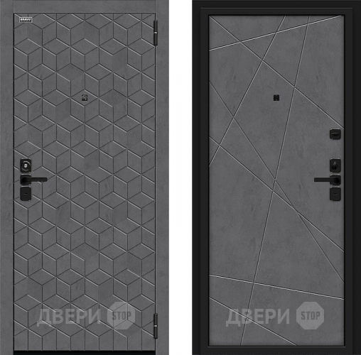 Входная металлическая Дверь Bravo Кьюб Лунный камень/Slate Art в Жуковский