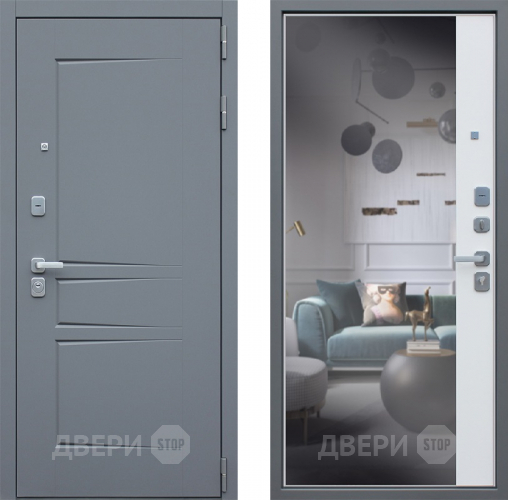 Входная металлическая Дверь Йошкар Челси с зеркалом в Жуковский