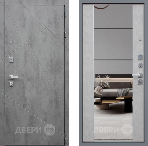 Входная металлическая Дверь Йошкар Дуэт-Б с зеркалом  в Жуковский
