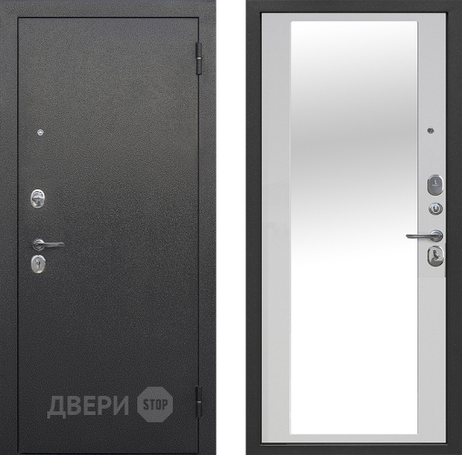 Входная металлическая Дверь Цитадель Гарда Серебро Зеркало Белый ясень в Жуковский
