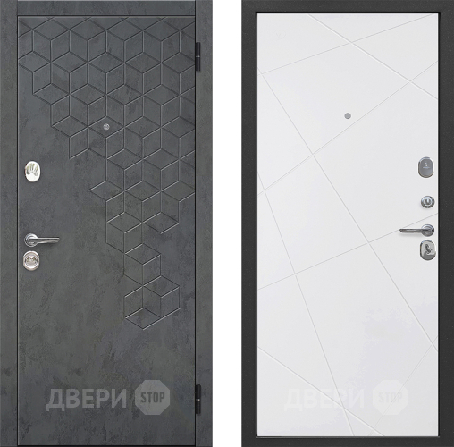 Входная металлическая Дверь Феникс Линии Велюр Белый Софт в Жуковский
