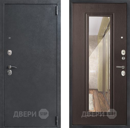 Входная металлическая Дверь Дверной Континент ДК-70 Зеркало Эко Венге в Жуковский