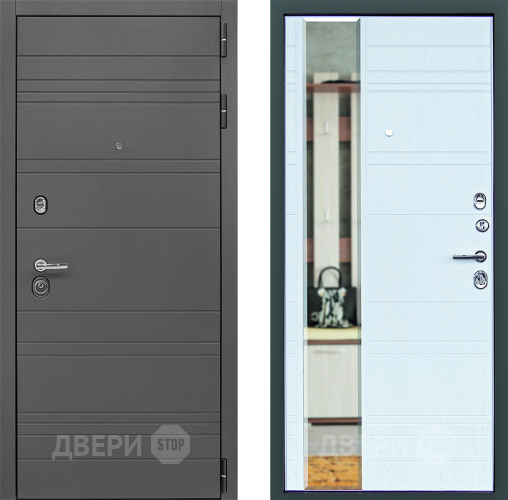 Входная металлическая Дверь Дверной Континент Новелло Белый браш в Жуковский