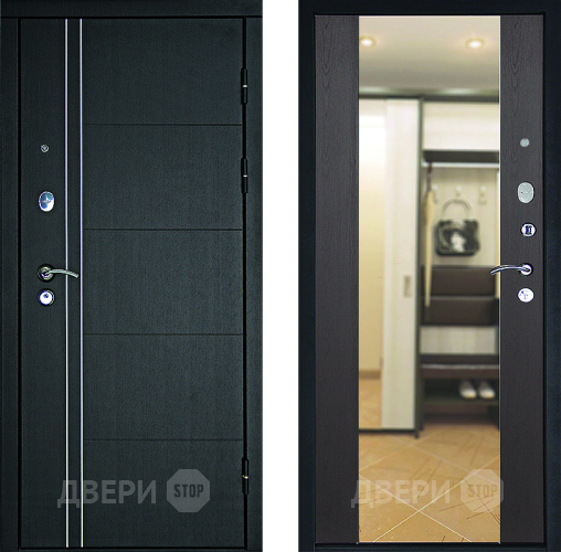 Входная металлическая Дверь Дверной Континент Тепло - Люкс Зеркало Венге в Жуковский