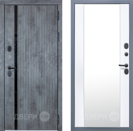 Дверь Сударь МХ-46 Бетон Зеркало в Жуковский