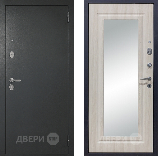 Входная металлическая Дверь Сударь 510 Зеркало Титан в Жуковский