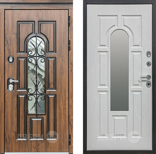 Входная металлическая Дверь Сударь МХ-32 Винорит Альберо Браш с Ковкой и окном в Жуковский