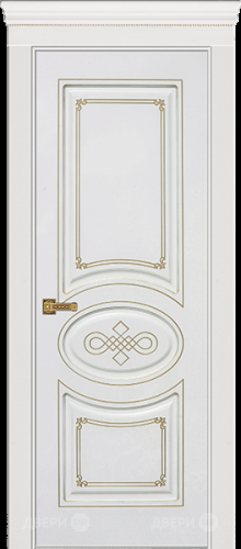 Межкомнатная дверь Дверь Премьер ДГ, белая эмаль, патина золото в Жуковский