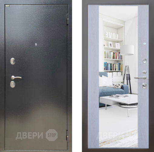 Дверь Шелтер (SHELTER) Стандарт 12 с зеркалом Дуб филадельфия крем в Жуковский