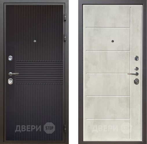 Дверь Шелтер (SHELTER) Комфорт Черная шагрень 11 Бетон крем в Жуковский