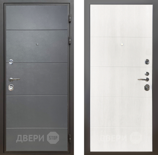 Входная металлическая Дверь Шелтер (SHELTER) Комфорт Лофт графит 7 Дуб филадельфия крем в Жуковский