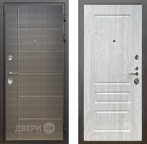 Входная металлическая Дверь Шелтер (SHELTER) Комфорт Лен сильвер 2 Сосна белая в Жуковский
