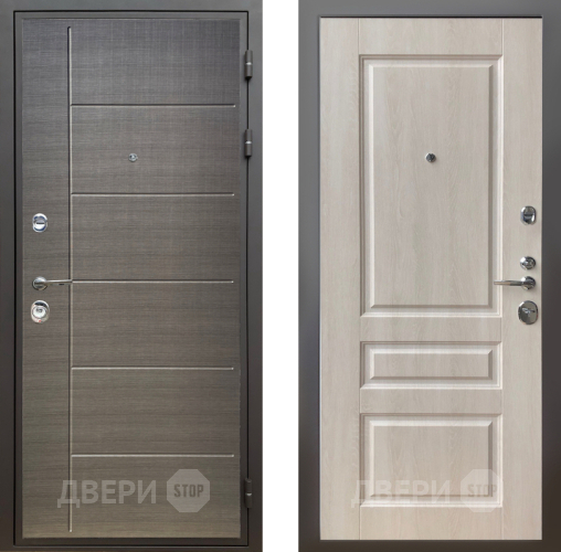 Входная металлическая Дверь Шелтер (SHELTER) Комфорт Лен сильвер 3 Дуб филадельфия крем в Жуковский