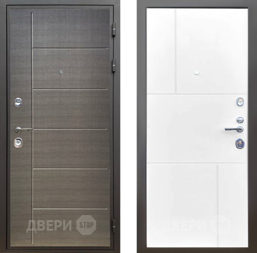 Входная металлическая Дверь Шелтер (SHELTER) Комфорт Лен сильвер 8 Белый матовый в Жуковский
