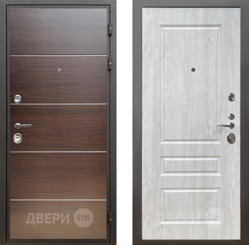 Входная металлическая Дверь Шелтер (SHELTER) Комфорт Венге структурный горизонт 2 Сосна белая в Жуковский