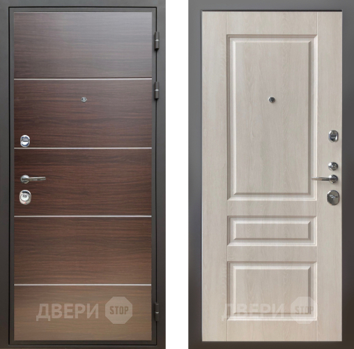 Входная металлическая Дверь Шелтер (SHELTER) Комфорт Венге структурный горизонт 3 Дуб филадельфия крем в Жуковский