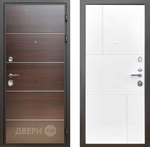 Входная металлическая Дверь Шелтер (SHELTER) Комфорт Венге структурный горизонт 8 Белый матовый в Жуковский