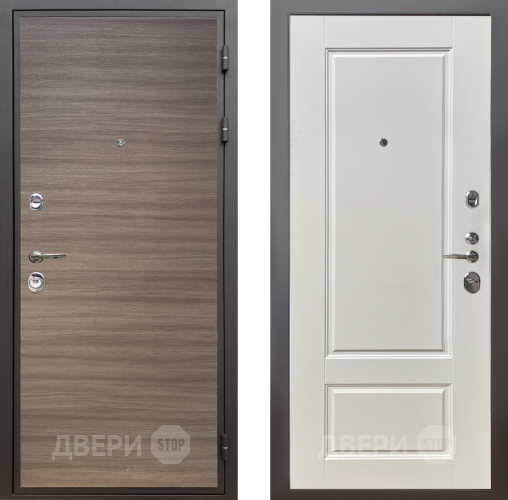 Входная металлическая Дверь Шелтер (SHELTER) Комфорт Дуб тоскано поперечный 5 Силк тирамиссу в Жуковский