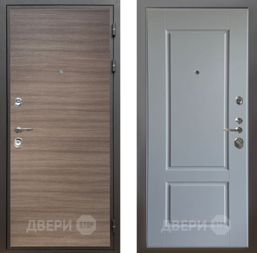 Входная металлическая Дверь Шелтер (SHELTER) Комфорт Дуб тоскано поперечный 6 Силк Маус в Жуковский