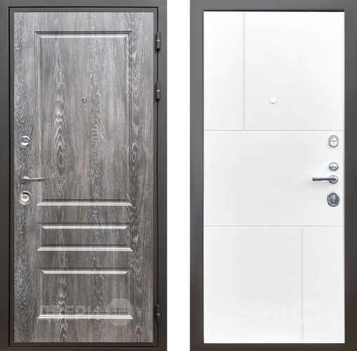 Входная металлическая Дверь Шелтер (SHELTER) Комфорт Дуб шале серебро 8 Белый матовый в Жуковский