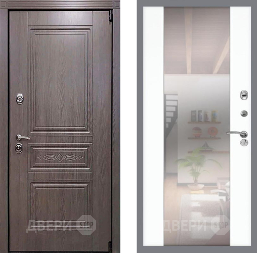 Входная металлическая Дверь Рекс (REX) Пренмиум-S СБ-16 Зеркало Силк Сноу в Жуковский