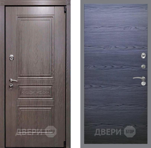 Входная металлическая Дверь Рекс (REX) Пренмиум-S GL Дуб тангенальный черный в Жуковский